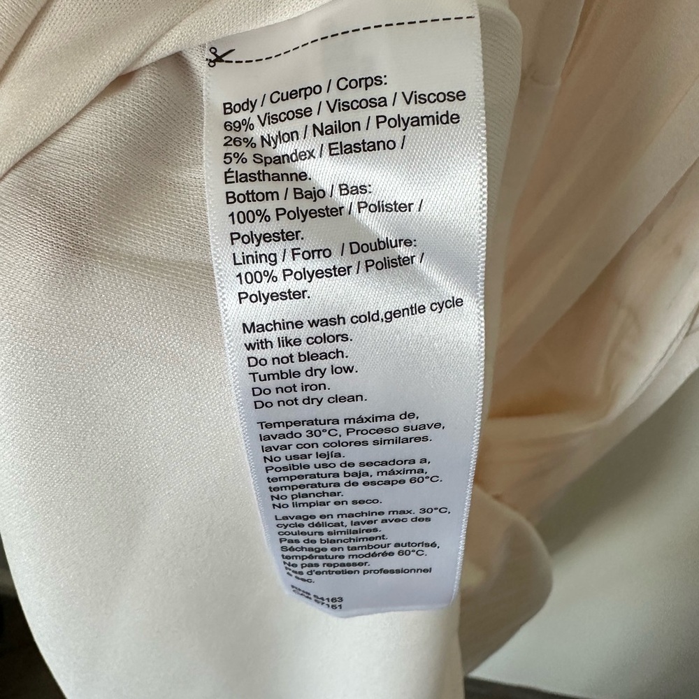 Dkny Cream Pleated Sleeveless Midi Dress - Picture 10 of 10